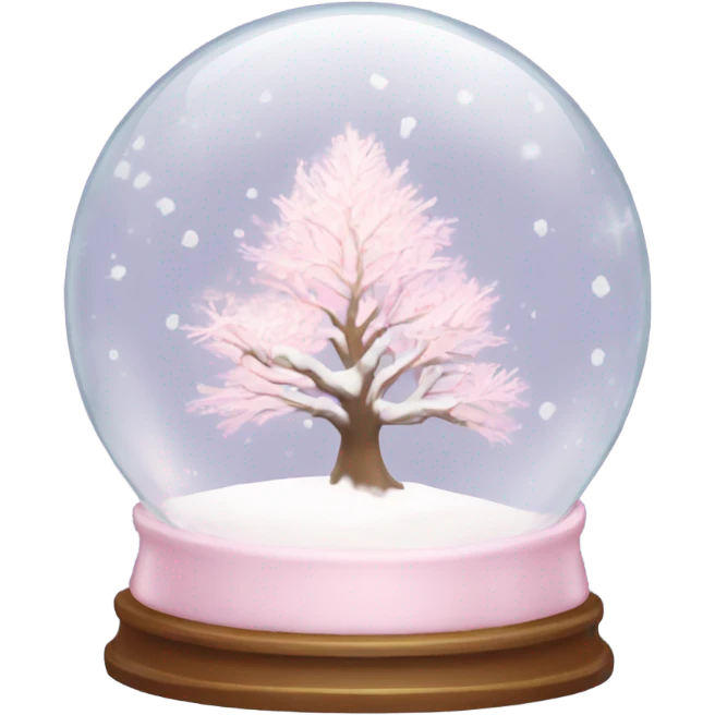 pretty light pink snow globe emoji