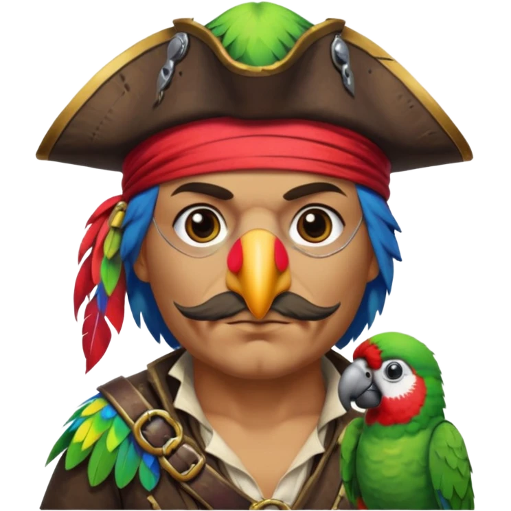 pirate and parrot emoji