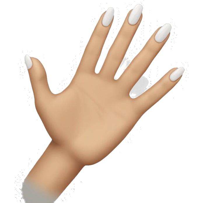 Standard iOS emoji hand with French tip nails emoji