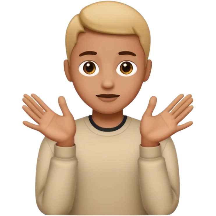 A face with 2 hands on the sides emoji