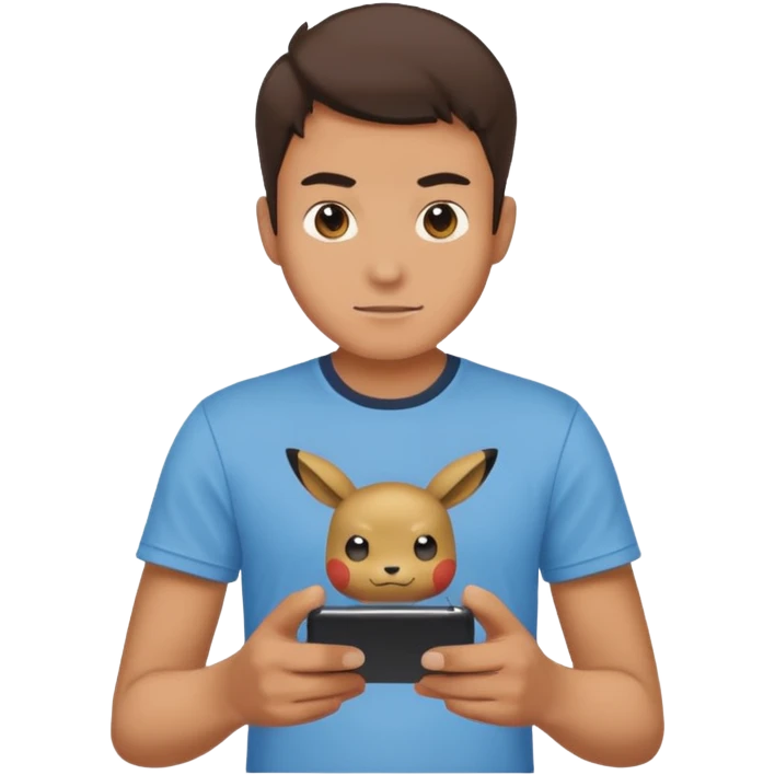 Man playing Pokémon emoji