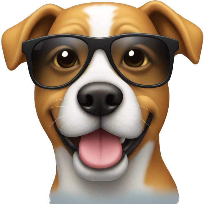 Dog with sunglasses emoji