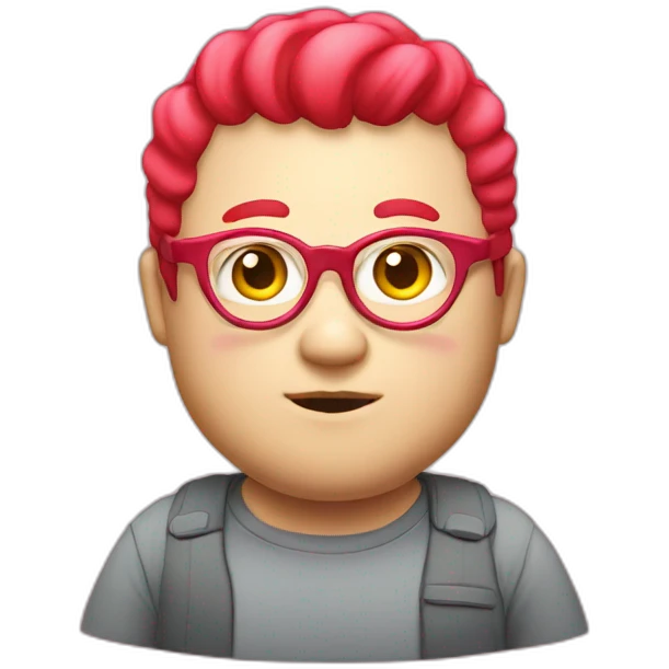 red-spectacles-fat-men-japanese-pinkhair emoji