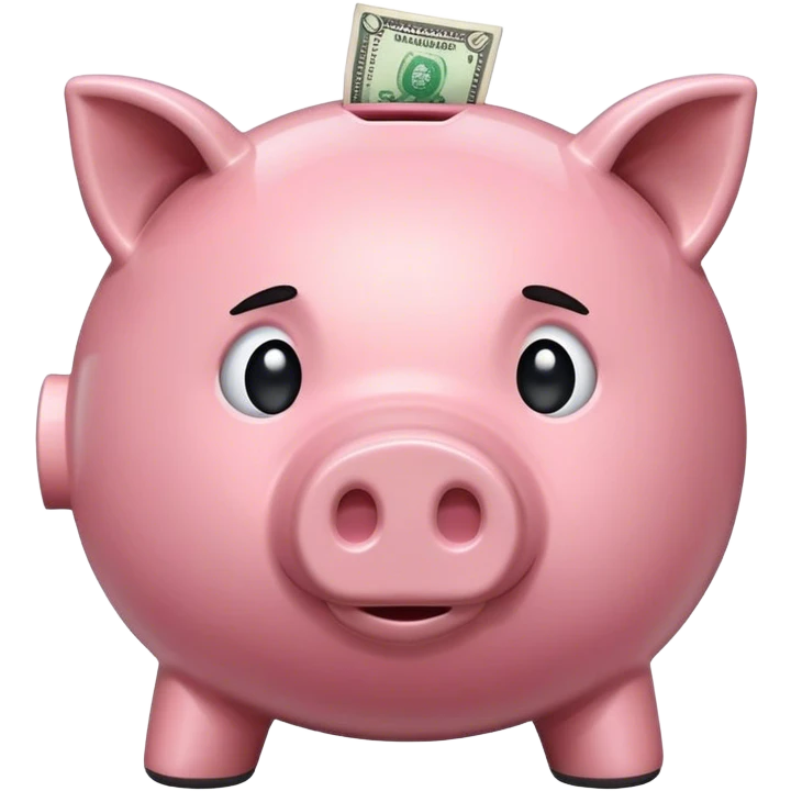 Broken piggy bank emoji