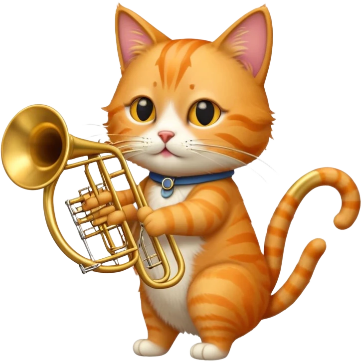 cat playing trombone emoji