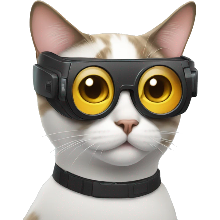 Cat wearing vr glasses emoji