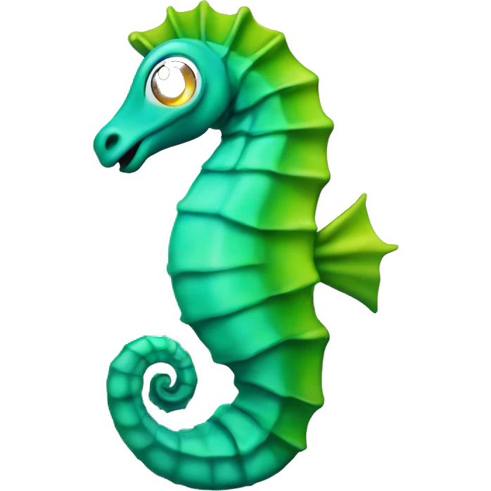seahorse on an iguana emoji