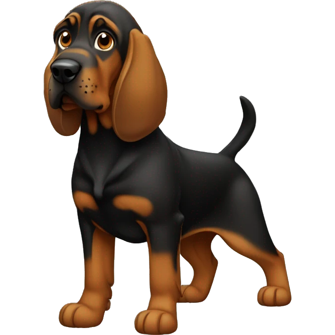 black and brown bloodhound  emoji