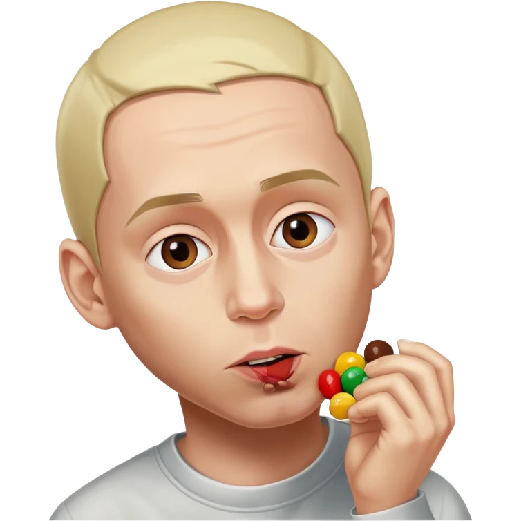 Eminem eating m&m emoji