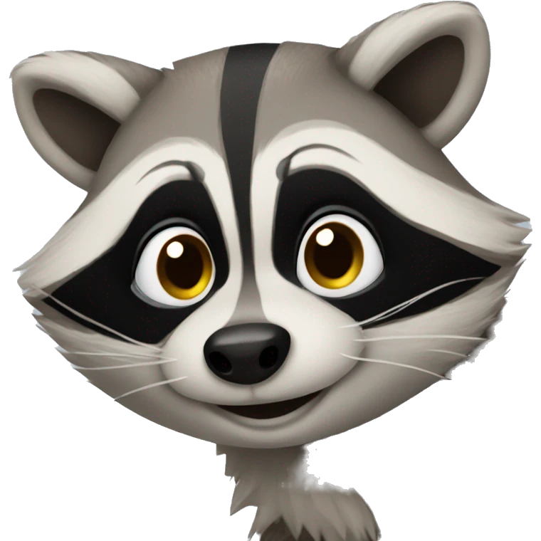 Very cute raccoon emoji