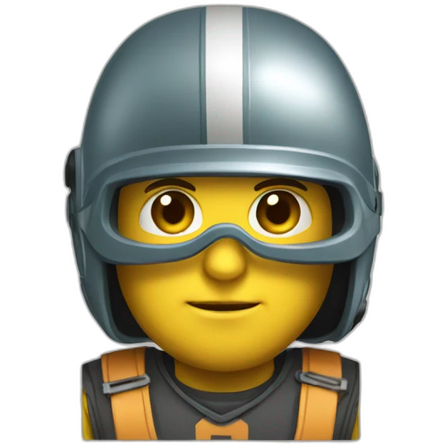 Slinger with a helmet emoji