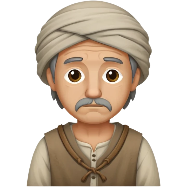 Peasant man sad emoji