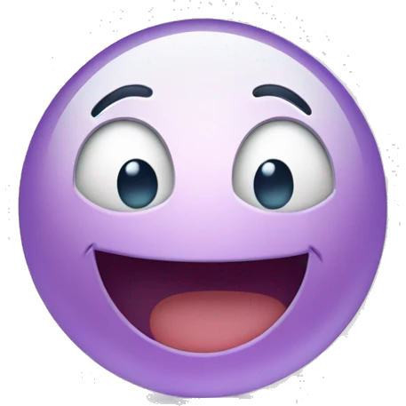  droplet-shaped emoji: Happy Emoji: Large, wide smile with slightly raised eyebrows emoji