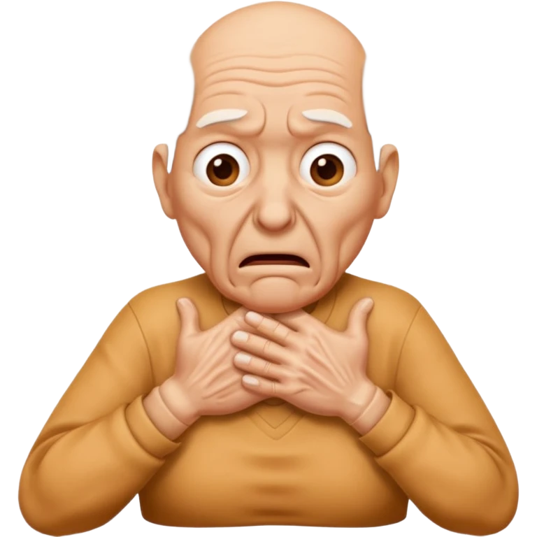 two hands making a choking gesture emoji