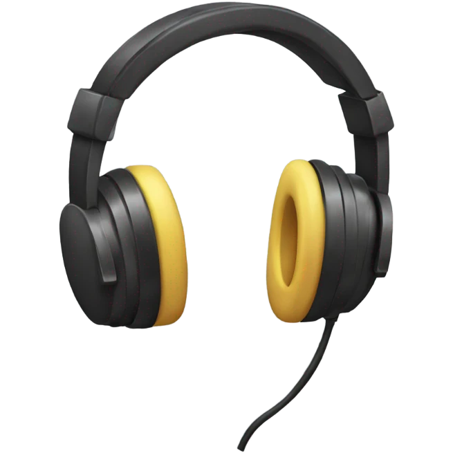 Headphones with a bow emoji