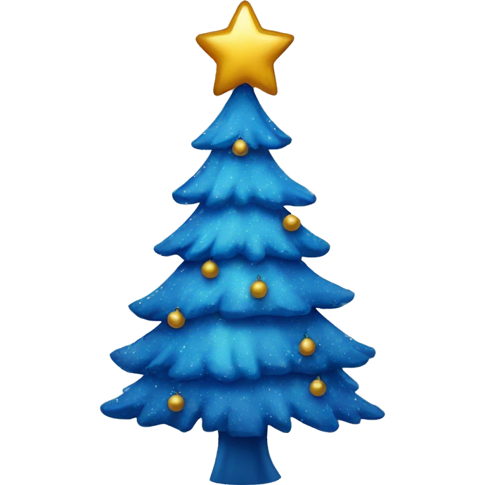 Blue xmas tree emoji