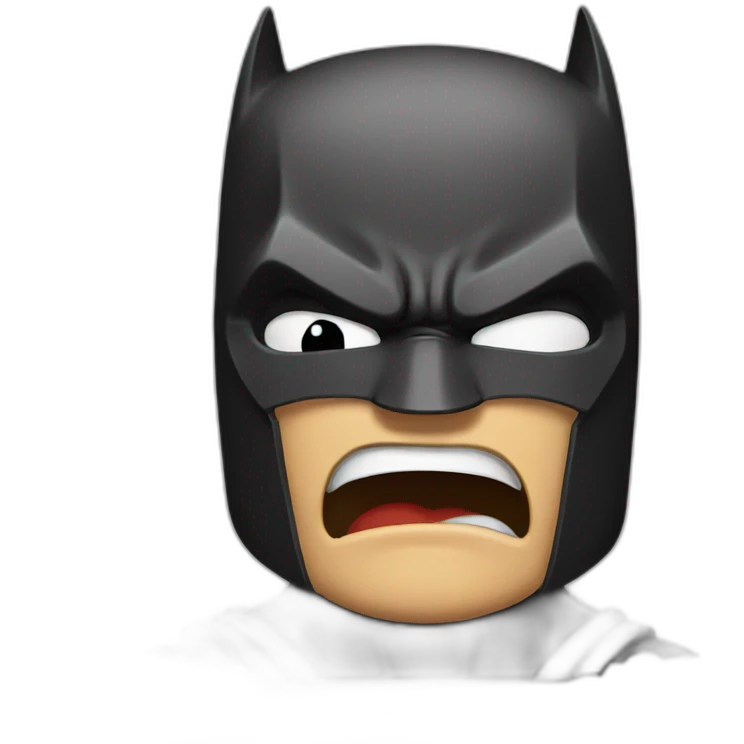 Angry crying Batman emoji