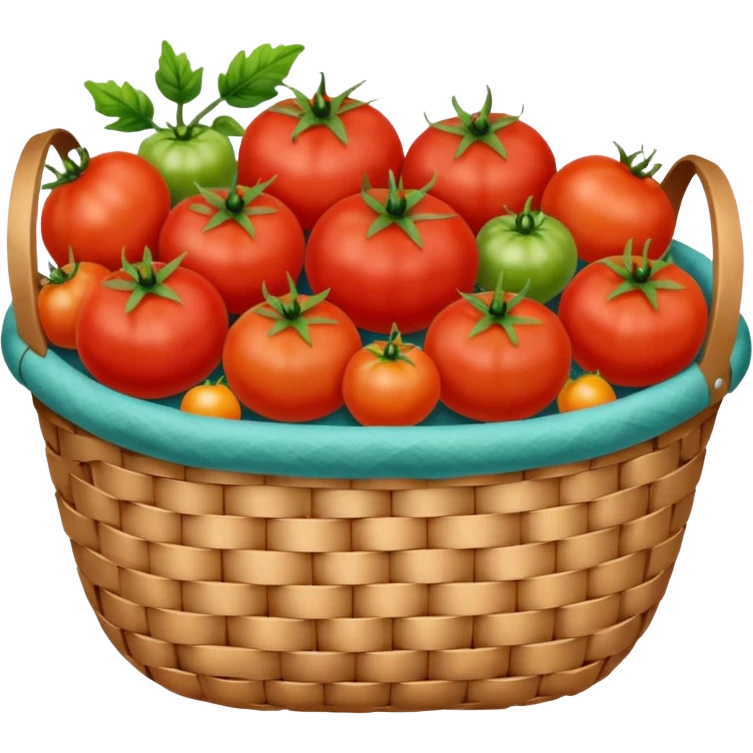 tomato and other fruits in basket emoji