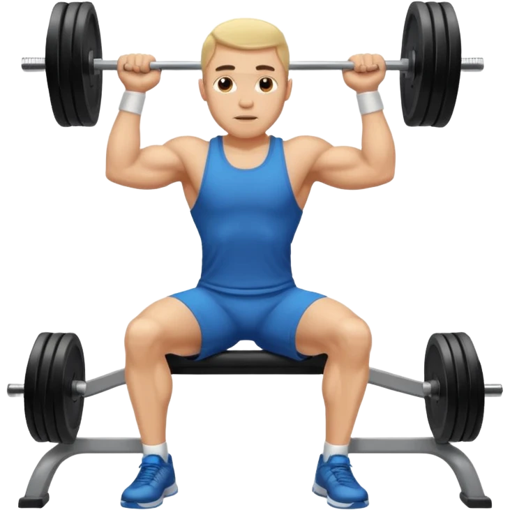 ligth man exercising on the gym emoji