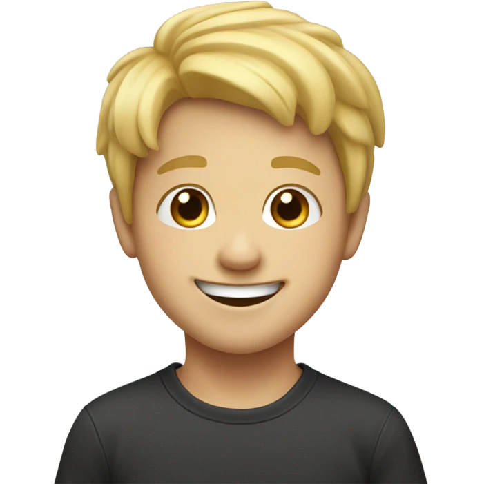 smiling blonde boy meme emoji