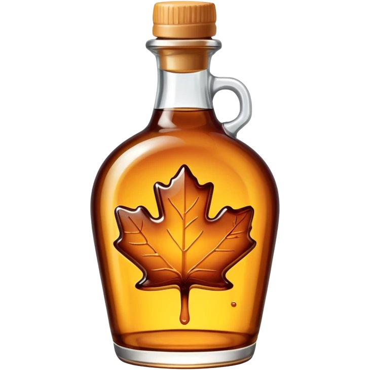 maple syrup bottle with syrup dripping emoji