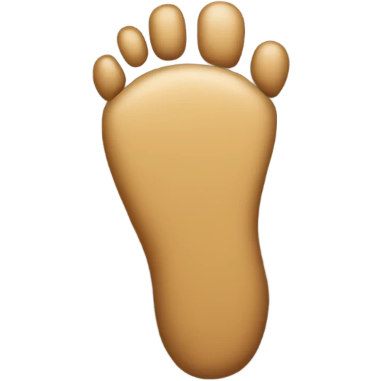 Giant foot in sand  emoji