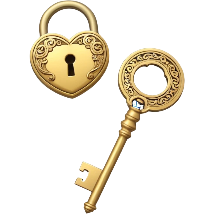 gold antique key The lock beige  emoji