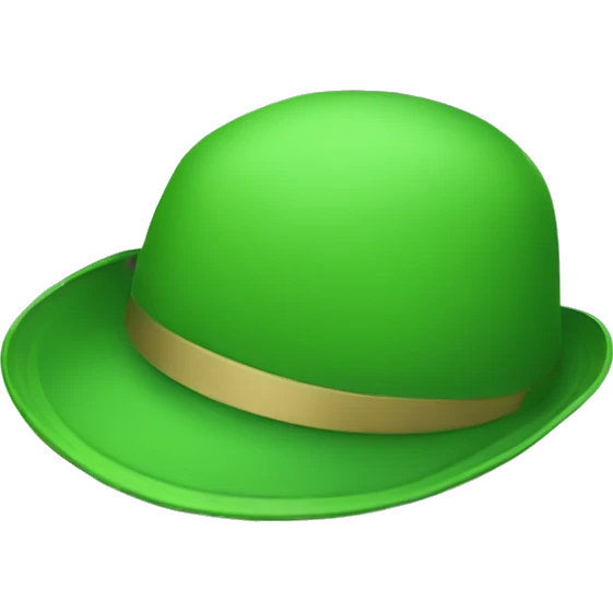 green cute hat emoji