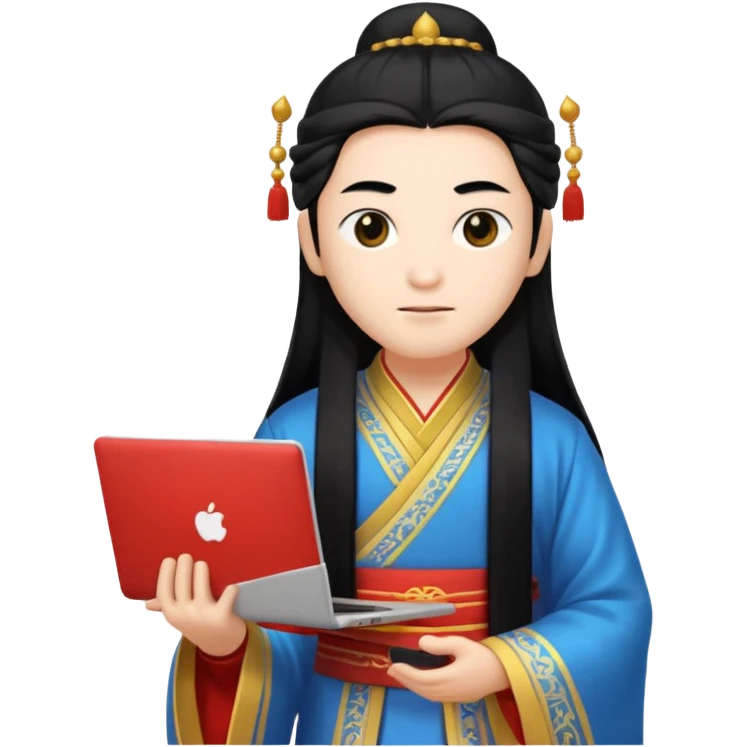 chinese god with laptop emoji