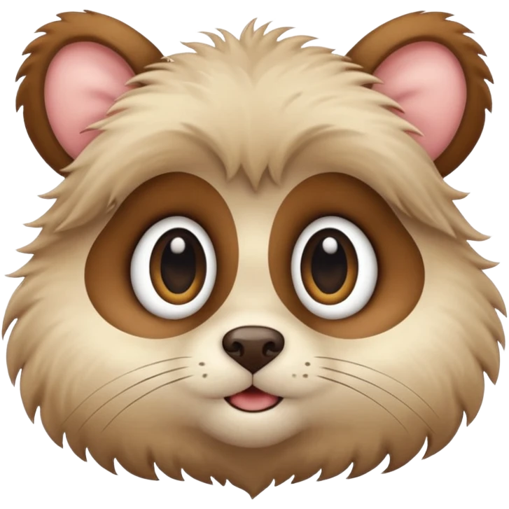 yuvarlak gözlüklü hayvan emoji