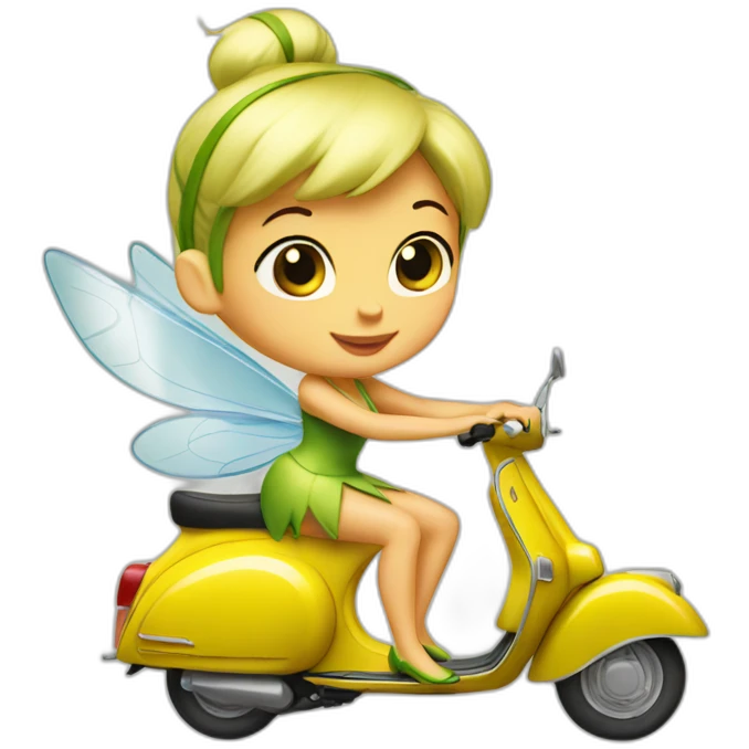 tinkerbell in vespa emoji
