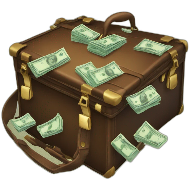 briefcase overflow money emoji