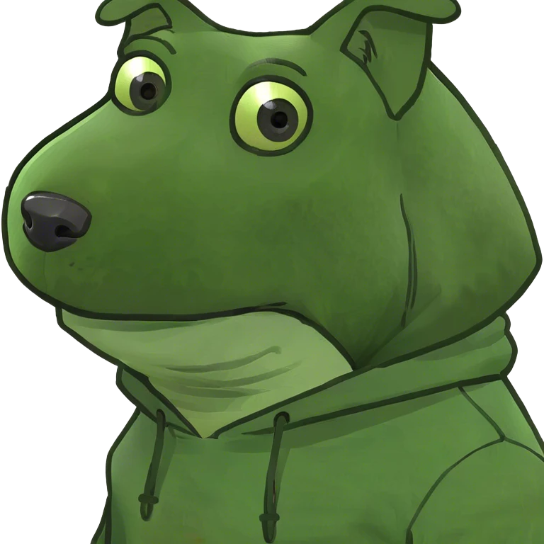 Dog wearing hoodie emoji