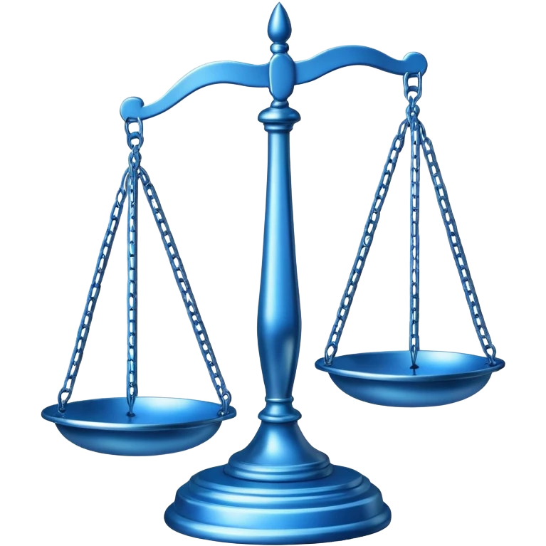 blue scales of justice emoji