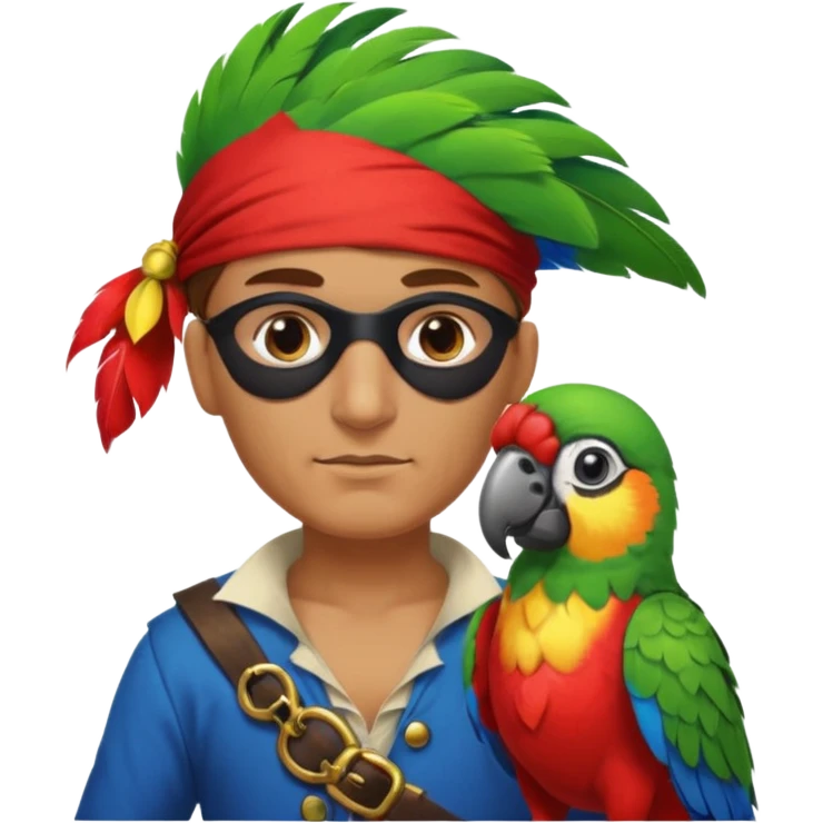 pirate and parrot emoji