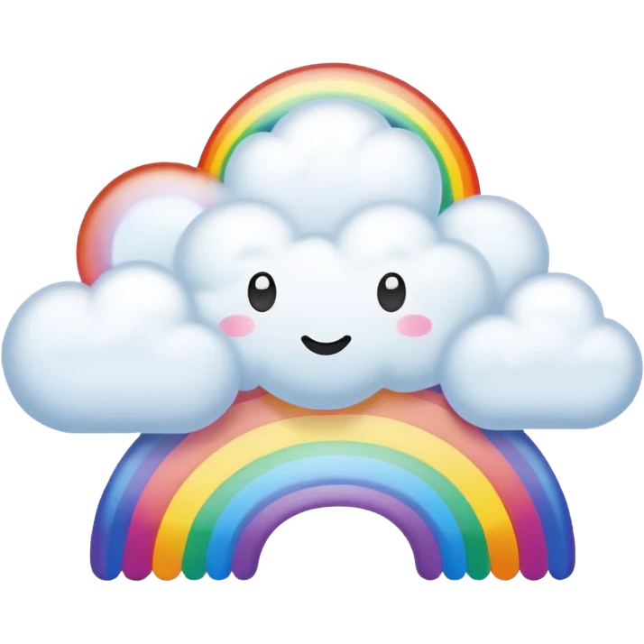 dreamy cloud with rainbow swirls emoji
