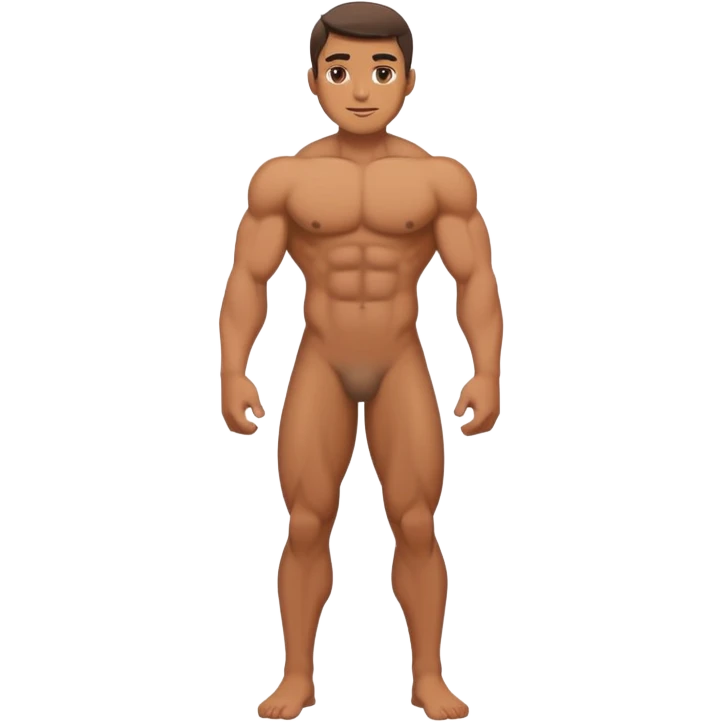 Nude guy with dick emoji