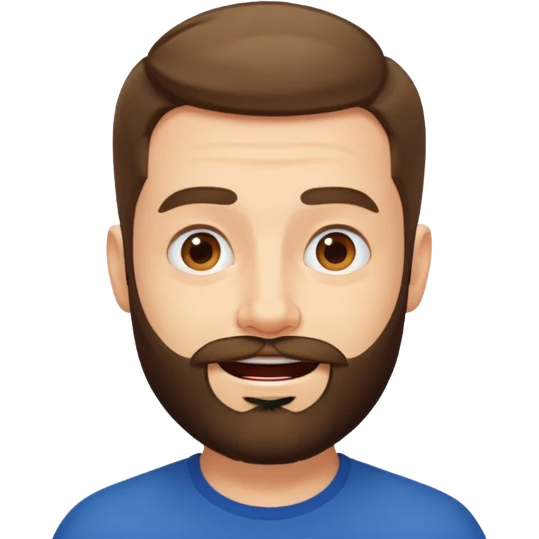 
<emoções>
{{Passar o sentimento de satisfação, de felicidade e leveza}}  
</emoções>

<elementos_visuais>
{{Um homem com barba média, cabelo curto e expressões fortes. De preferencia só um rosto flutuante}}  
</elementos_visuais> emoji