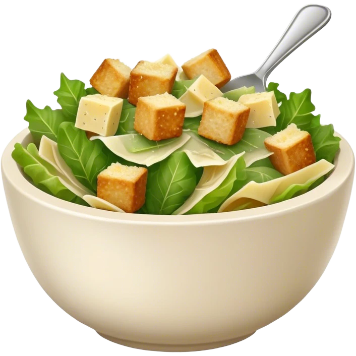 Caesar salad in a ceramic bowl emoji