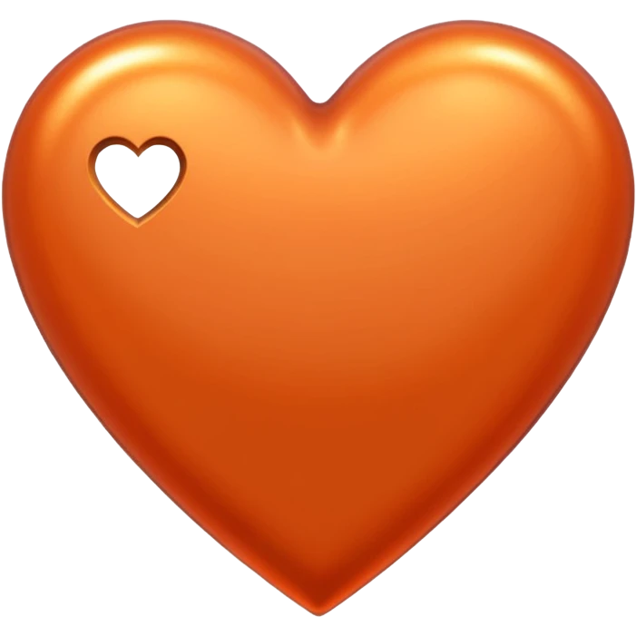 heart with a metallic orange finish emoji