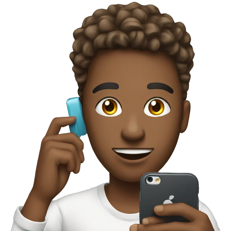 Influencer with phone emoji