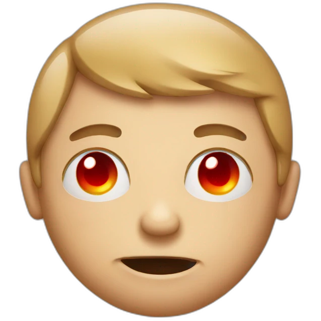 Emoji with drunk red eyes emoji