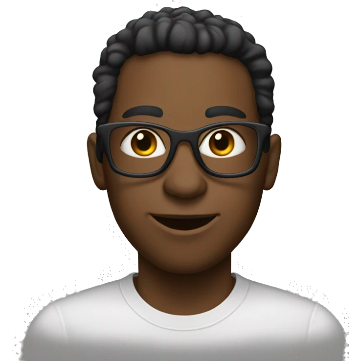HOM NEGRO COM ÓCULOS emoji