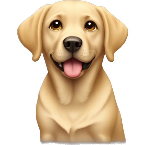 Cute Labrador standing up blonde emoji