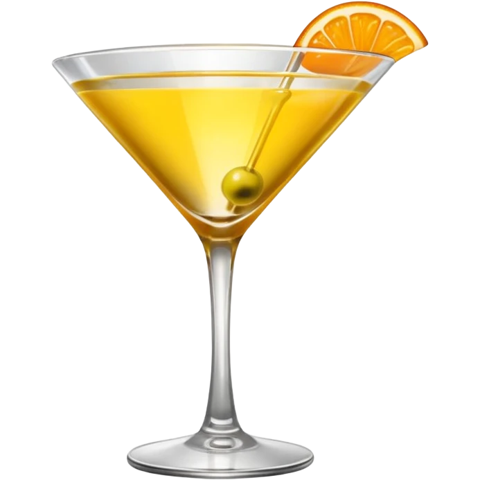 orangeish yellow in martini glass
 emoji