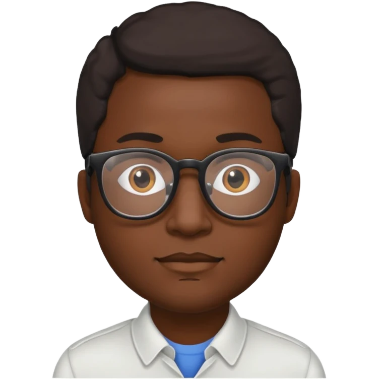 Black man wearing glasses emoji