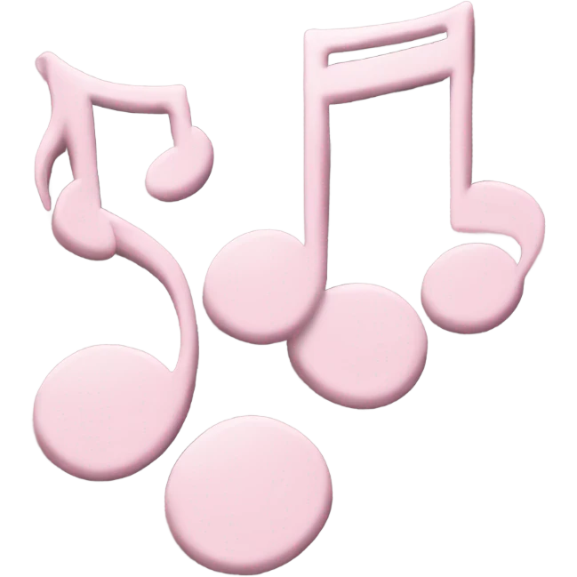 2 pale pink music notes emoji