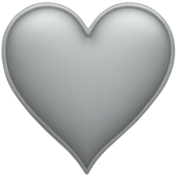 Grey Heart  emoji