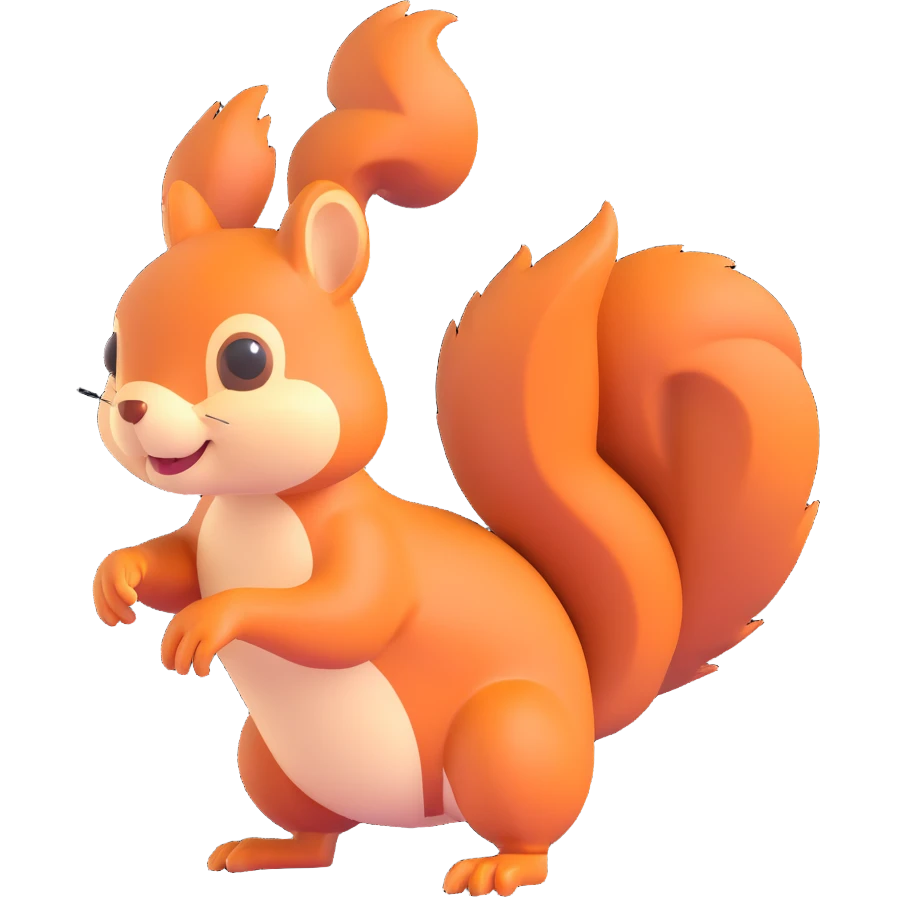 A squirrel emoji