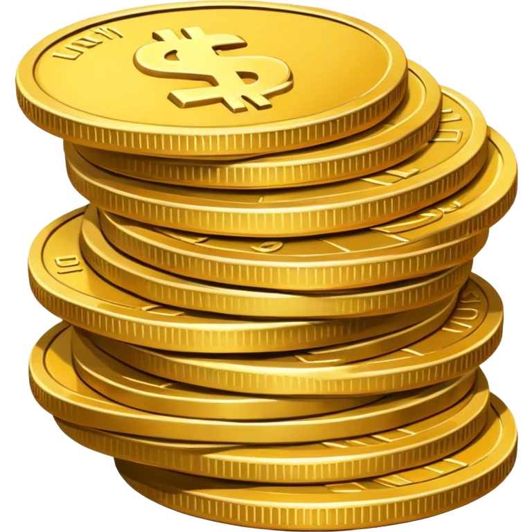 stack of coins behind the house emoji